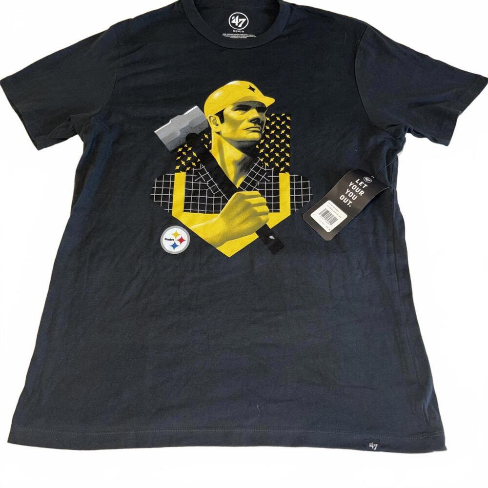 New NfL Pittsburgh Steelers Steelers Draft Throwback T-Shirt Size Mens Medium